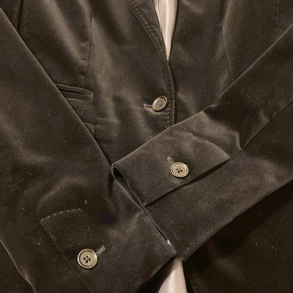 Black velvet Banana Republic blazer size 0 - Picture 5 of 9